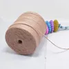 Cordes de fil de vêtements 100M, corde de Jute naturelle, décoration de maison, cordon artisanal décoratif de 2mm de diamètre à 3 plis, jardinage fait à la main