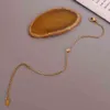JOYAS ACERO Występowalna Gorąca Sprzedaż Minimalistyczna Biżuteria Próbka Dign Thin Chain Single Kamień Cyrkon Bransoletka Dla Kobiet