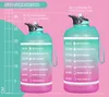 ZOMAKE Borraccia da 2,2/3,78 litri con cannuccia segnatempo, brocca d'acqua motivazionale, senza BPA, a prova di perdite, grandi bottiglie d'acqua da palestra 210923