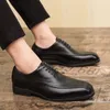 Italienischer Stil Leder Herrenschuhe Schwarz Hochzeit Pary Oxfords Schnürung Büro Business Anzug Herrenkleid Große Größe 48