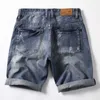 Classique Denim Shorts Hommes D'été De Mode Casual Slim Fit Déchiré Bleu Court Jeans Homme Marque Vêtements 210629