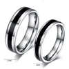 Bagues de mariage en tungstène pour hommes, bague de fiançailles fine ligne noire, bijoux masculins de 6MM de large