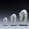 Horse Head Ornaments Animal Resin Home Decoration Nordic Geometric Origami Crafts Furnishings Living Room Desk Decor Statuette 210727