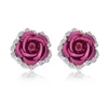 Designer Oorbellen Sieraden Stud Rose Flower Earring Liefde Ring Armband A7