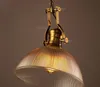 Ribbed Glass Hängsmycke Ljus Retro Suspension Lamp Office Restaurang Lounge Cafe Bar Loft Mall Dinning Room Industriell stil