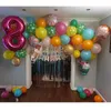 71pcs / set ijs Candy Bar Decoratie Party Donut Ballon Garland Candyland Donut Ice Cream Theme Verjaardag Decoratie Meisje 210626