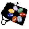 Solta oval Reiki Sete Chakra Cura Pedra Natural Tumbled Polimento Irregular Rock Quartz Yoga Energy Bead Decoração