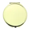 Przenośne Składane Niestandardowe Puste Gold Lustro Mini Compact Metal Makeup Koszulki Kosmetyczne Lusterka