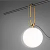 Lampes suspendues en verre déplacé LED Hall salon bureau barre luminaires suspendus décoration artistique E27 cordon réglable lampe à main