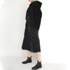 [EAM] femmes noir irrégulier surdimensionné grande taille T-shirt à capuche manches longues chauve-souris mode printemps automne 1DC42901 210512