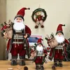 2022 Año Big Santa Claus Doll Niños Regalo de Navidad Decoraciones de árboles de Navidad para el hogar Suministros de fiesta de boda 30/45 / 60cm 1pcs 211021