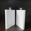 DIY white blank sublimation flask 8oz stainless steel portable hip flasks Heat transfer printing gift