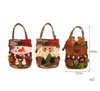 46 * 23 cm Kerst Kousen Sokken met Sneeuwman Santa Elk Bear Printing Xmas Candy Gift Bag Openhaard-Xmas Tree Decoration Nieuwjaar