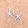 98pcs antik gümüş bronz kaplama denizyıldızı takılar kolye diy kolye bileklik bileklik bulguları 20 18mm249z
