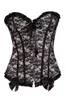 Bustiers Corsets Plus Размер 6XL Corset Top Erotic Lace Up Overbust Sexy Zip Floral Women Bustier Tops Tops