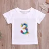 10個= 1パッケージボーイズ、女の子、ユニコーン、カジュアルな誕生日Tシャツ