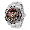 Montre-bracelets invincibles Reserve Venom Men Quartz Watch 52 mm en acier inoxydable Luxur