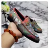 2022 Women Flat Dress shoes fashion cowhide Metal buckle office party wedding shoes woman man leather casual Mules Princetown Printed Trample Lazy Loafers size 35-46