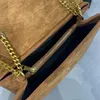 Sac de messager en cuir mat sac à main en daim style enveloppe sacs à bandoulière lettre de mode chaîne dorée rabat bandoulière sac à main sacs à main mode en gros