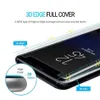 Protecteur d'écran pour Samsung Galaxy S9 Note 8 Plus Edge Glue Verre trempé incurvé 3D avec emballage de vente au détail
