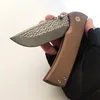 Limited Customization Version Chaves Redencion 228 Folding Knife Damascus Blade Bronze Titanium Handle Pocket EDC Strong Outdoor Tactical Hunting Camping Tools