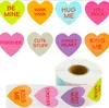 Valentijnsdag Hart Vorm Sticker Dank U Stickers 500 Stuks Roll 1 Inch 1.5 Inch 3.8 Cm Ronde Label voor Holiday Presents Business