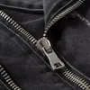 Herren High Street Jacken Mode Denim Mantel Schwarz Blau Casual Hip Hop Designer Jacke für Männliche Größe M-4XL