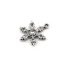 150 sztuk Antique Silver Alloy Christmas Snowflakes Charms Wisiorki do biżuterii Making Naszyjnik DIY Ustalenia 17x23mm A-651