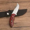 New-arrivo Survival Survival Dritto coltello 440C lama satinata full tang maniglia in legno da campeggio escursionismo rescue coltelli con guaina in nylon