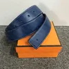 bälten herr Desinger-bälte Lädermode Damaccessoarer Lyxigt brev midjeband Stort guldspänne Kvalitet Casual Business-rem Ceinture med orange låda