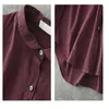 Camisa de lino de algodón para mujer Moda de primavera Retro Rayas a rayas Casual Solapa Manga larga Mujer LR1113 210531