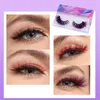6D 9D Color false eyelashes mink hair cross messy exaggerated eye lashes colorful makeup beauty tools free ship 30