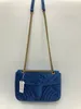 2022 Tasarımcı-Marmont Velvet Çantalar Çanta Kadın Omuz Çantası Tasarımcı Çanta Çantaları Zincir Moda Crossbody Bag