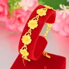 10mm breite Blumenförmige Armband Armbandkette Frauen Schmuck 18 Karat Gelbgold gefüllt Mode Charme Geschenk