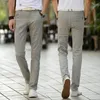 Men's Pants 2021 Summer Mens Linen Cotton Dress Corea Slim Fit Straight Bottom Flax Casual Leisure Trousers