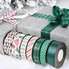 StoBag 25Yards Width 2.5cm Red/Green Merry Christmas Decoration DIY Gift Ribbon Baby Shower Party Packaging Celebrate Sewing 210602