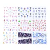 Stickers & Decals 48pcs Nail Water Transfer Sticker Linear Flower Pattern Art Decorations Slider For Manicure Watermark Foils Prud22