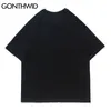 T-shirts surdimensionnés Hip Hop Punk Rock Gothic Tees Chemises Streetwear Casual Loose Coton Hipster Harajuku T-shirts Tops 210602