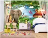 カスタム写真の壁紙3Dの壁紙壁紙モダンファンタジー森の美しい漫画の動物子供部屋の子供の装飾絵画壁紙