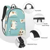 Plecak College School Bag Torba Casual Funny Puppy Book Packbag Dla Nastolatek Podróży Ramię