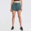 2023 Yoga snabbtorkade andningsbara sport shorts l-153 kvinnor träning fitness kvinnlig löpande gym leggings atletiska spandex pantsu0df