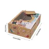 12pcs papier kraft portable boîte-cadeau de Noël fête titulaires de faveur goody boîte de bonbons boîtes à biscuits pour la fête de Noël maison 211108