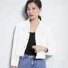 Autumn Jeans Jacket Women Korean Style Female Short Jacket Long Sleeve Turn-down Collar Pocket Single Breasted Lady Coat 7120 50 210528