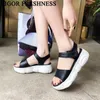 Sandaler Summer Women Shoes Flat Casual Bear Sole Woman 45 46 Light Weight Sneakers My257