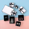 White And Black Retail Gift Packaging Boxes With Lace Bowknot Card Booklet Tote Bag for Jewelry Necklaces Bracelets Keychains Fashion Jewelr