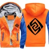 Anime spel Genshin Impact Eye of God Seven Elements Män Kvinnor Coat Casual Orange Blå Sweatshirts Tjocken Hoodie Kläder Y0901