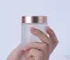 2022新しい曇りガラスクリーム瓶透明化粧品ボトルローションリップバーム容器バラの金の蓋5g 10g 10g 15 g 15 g 150 g 30 g