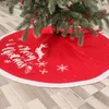DHL 2021 nuevo árbol de navidad falda decoración de punto jacquard bordado alk copo de nieve delantal Accesorios