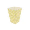 Gift Wrap Gold Silver Dot Wave Striped Paper Popcorn Box Corn Candy/ Sanck Favor Bag Xmas Wedding Kid Birthday Party Decoration