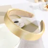 Diademas de esponja satinada para mujer, nueva banda ancha para el cabello, accesorios para el cabello con bisel elástico a la moda para mujer